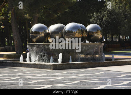 Fountain square in Baku. Azerbaijan Stock Photo