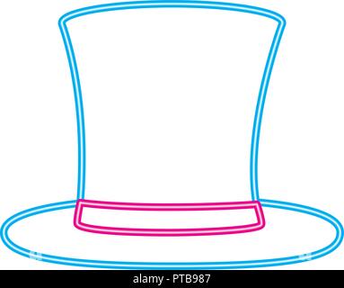 neon hat accessory costume party vector illustration Stock Vector