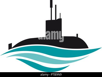 Vector sign submarine Stock Vector