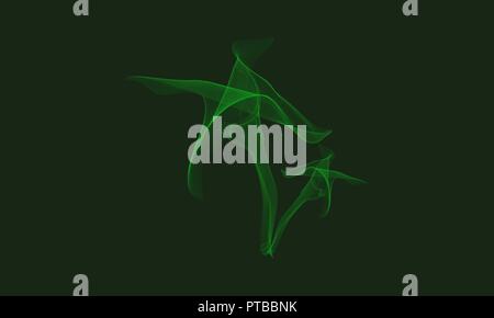 Two Modern abstract tropical green palm trees Stock Vector
