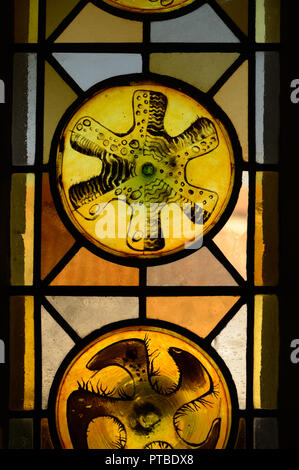 Abstract or Geometric Patterns of Stained Glass Window in the Church of Saint Trophime Arles Provence France Stock Photo