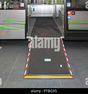 Retractable Ramp for Wheelchair at City Bus Stock Photo - Alamy