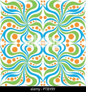 Vector leaf seamless pattern. Abstract nature design or abstract seamless pattern. Floral background. Summer background. Green paper. Retro design. Be Stock Vector