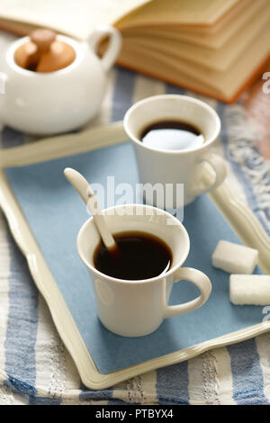 cup of italian espresso - italian morning breakfast - closeup Stock Photo