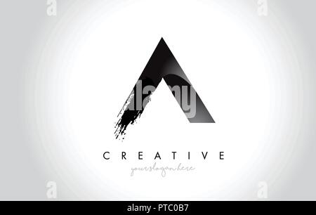 X Letter Design with Brush Stroke and Modern 3D Look Vector ...
