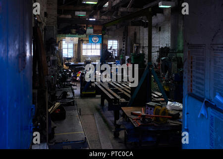Interior of Luke Lister’s blacksmiths in Heaton Road, Stockport Stock Photo