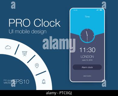 Date application UI design concept Stock Vector