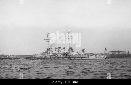 Kaiserliche Marine grosser Kreuzer SMS BLÜCHER – German Navy Big/Heavy Cruiser S.M.S. BLUECHER Stock Photo