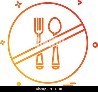 Food not allowed icon design vector Stock Vector