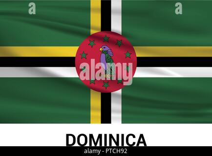 Dominica falg design vector Stock Vector