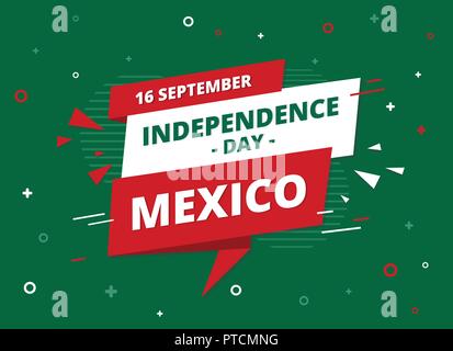 The Independence Day of Mexico poster & banner design vector illustration Stock Vector
