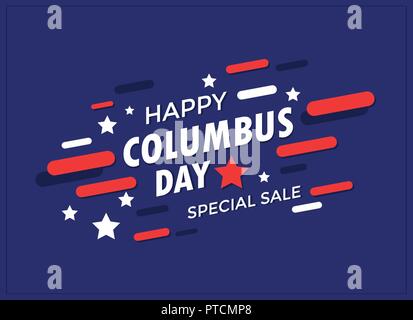 USA Columbus Day celebration banner vector design Stock Vector