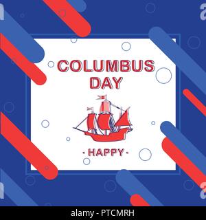 USA Columbus Day celebration banner vector design Stock Vector
