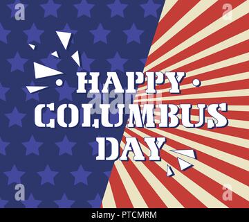 USA Columbus Day celebration banner vector design Stock Vector