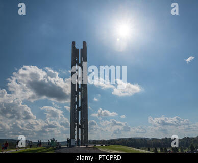 September 11, 2001 memorial site for Flight 93 in Shanksville Pennsylvania Stock Photo