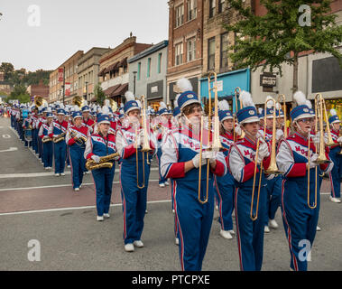 Morgantown High School marching band in Morgantown WV Stock Photo