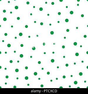 Small white polka dots on green background Vector Image