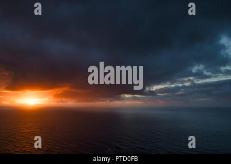Dramatic dark cloudy sky at sunset, Atlantic, Tenerife, Canary Islands, Spain Stock Photo