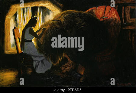 The Princess picking Lice from the Troll 1900 by Theodor Kittelsen ...