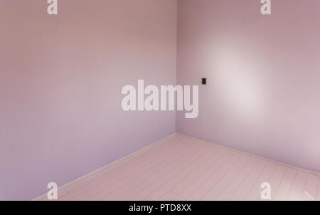 Modern design colors pink and purple empty chamber room interior background Stock Photo