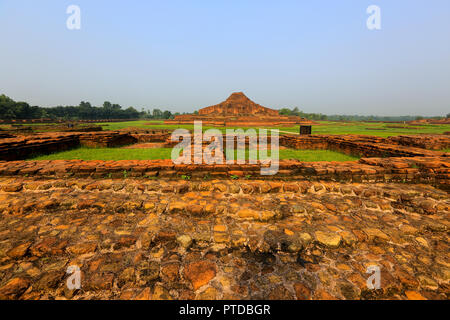 Paharpur Buddhist Monastery at Paharpur village in Badalgachhi Upazila under Naogaon District of Bangladesh. It is among the best-known Buddhist vihar Stock Photo