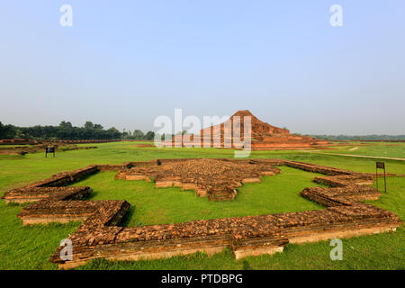 Paharpur Buddhist Monastery at Paharpur village in Badalgachhi Upazila under Naogaon District of Bangladesh. It is among the best-known Buddhist vihar Stock Photo