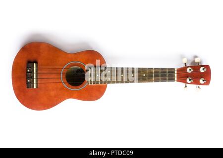 Hawaiian Ukulele guitar isolated on white Stock Photo