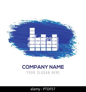 Sound Beats Icon - Blue watercolor background Stock Vector Image & Art ...