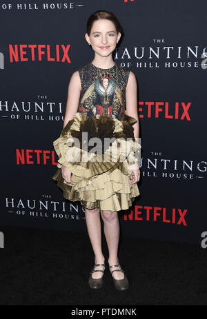 Hollywood, CA, USA. 8th Oct, 2018. 08 October 2018 - Hollywood, California - McKenna Grace. ''The Haunting of Hill House'' Los Angeles Premiere held at Arclight Hollywood . Photo Credit: Birdie Thompson/AdMedia Credit: Birdie Thompson/AdMedia/ZUMA Wire/Alamy Live News Stock Photo