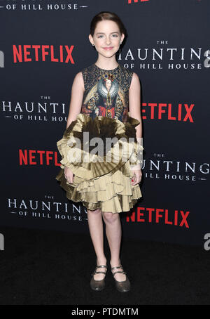 Hollywood, CA, USA. 8th Oct, 2018. 08 October 2018 - Hollywood, California - McKenna Grace. ''The Haunting of Hill House'' Los Angeles Premiere held at Arclight Hollywood . Photo Credit: Birdie Thompson/AdMedia Credit: Birdie Thompson/AdMedia/ZUMA Wire/Alamy Live News Stock Photo