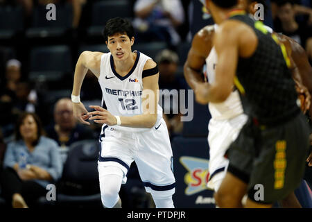 Yuta Watanabe, a Japanese professional basketball player for the Memphis  Grizzlies of the National Basketball Association (NBA), shoots at a basket  during the International Basketball Games 2019 against Argentina at Saitama  Super
