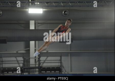 Buenos Aires, Buenos Aires, Argentina. 9th Oct, 2018. FAN XINYI of China competes during the Women's Trampoline Qualification on Day 2 of the Buenos Aires 2018 Youth Olympic Games at the Olympic Park. Credit: Patricio Murphy/ZUMA Wire/Alamy Live News Stock Photo