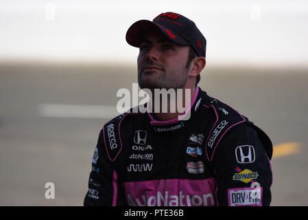 Sonoma, California, USA. 16th Sep, 2018. Jack Harvey, car #60 driving for Meyer Shank Racing, Honda, Honda, in deep thought on pitlane before a practice run at the IndyCar Grand Prix of Sonoma, September 14, 2018, Verizon IndyCar Series season finale at the Sonoma Raceway in Sonoma, California. Credit: Eddie Hurskin/ZUMA Wire/Alamy Live News Stock Photo