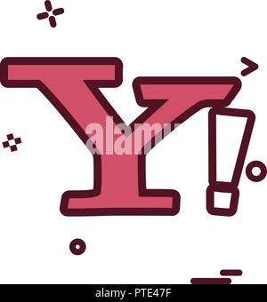 Yahoo mail icon design vector Stock Vector