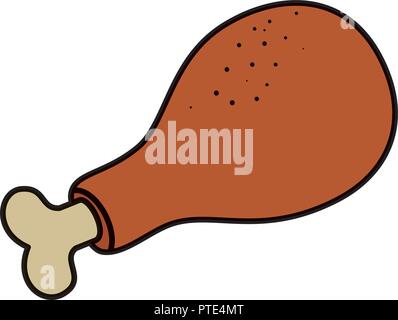 Roasted chicken cartoon Stock Vector Art & Illustration, Vector Image ...