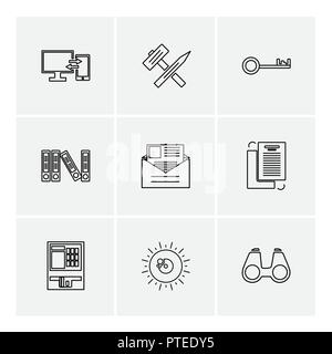 camcoder , camera , video , multimedia , computer , setting , percentage , chemical , news , keyboard,  board , camera , messages ,icon, vector, desig Stock Vector