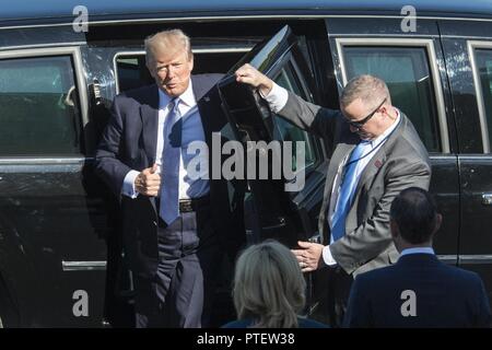 President Donald J. Trump arrives at the annual Bastille Day military parade in Paris, July 14, 2017. American troops led the parade to mark the centennial of American troops arriving in France during World War I. DoD Stock Photo