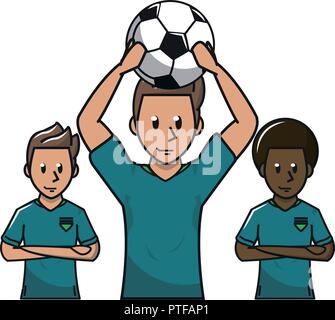 Soccer sport game cartoons Stock Vector