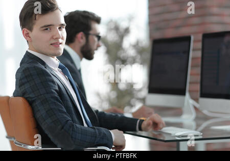 portrait of business man in office Stock Photo