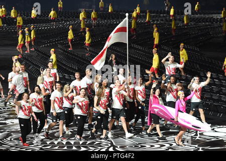 The 2018 Commonwealth Games Opening Ceremony today in the Gold Coast. Picture Jeremy Selwyn Stock Photo