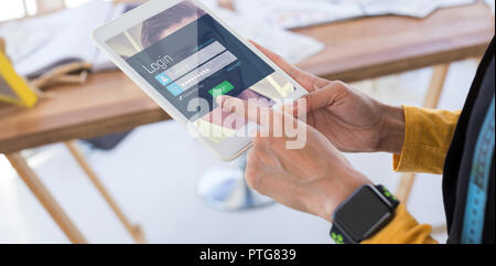 Composite image of login page Stock Photo
