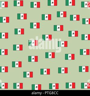 Mexico flag background Stock Vector