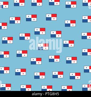 Panama flag background Stock Vector
