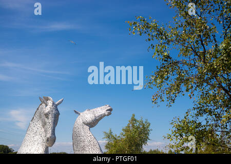 The Kelpies sculptures in Helix Park, Falkirk, Scotland Stock Photo