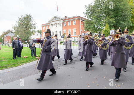 Friday 5th October - the 1st Battalion of the Duke of Lancaster’s Regiment exercised their right as freemen of the borough by parading through Warring Stock Photo