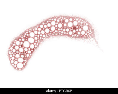 Bubbles, froth. Soapy lather isolated on white. Stock Photo