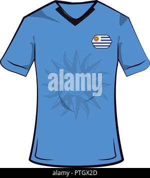 Uruguay soccer tshirt stock vector. Illustration of shirt - 144542060