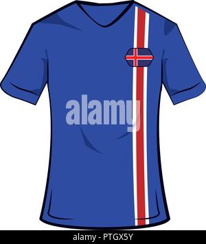 Iceland soccer tshirt Stock Vector