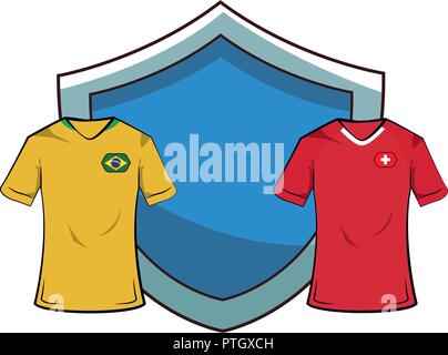 Soccer team uniforms Stock Vector