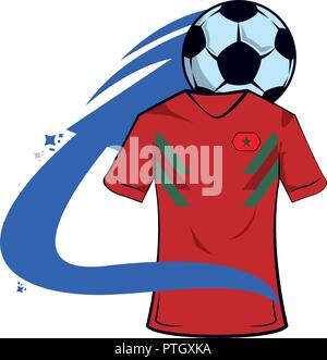 Premium Vector  Morocco jersey football kit world football